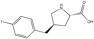 Structure of (2S,4R)-4-(4-iodobenzyl)pyrrolidine-2-carboxylic acid