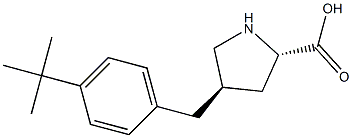 Structure of (2S,4R)-4-(4-tert-butylbenzyl)pyrrolidine-2-carboxylic acid