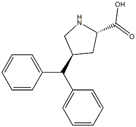 Structure of (2S,4S)-4-benzhydrylpyrrolidine-2-carboxylic acid
