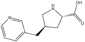 (2S,4R)-4-(pyridin-3-ylMethyl)pyrrolidine-2-carboxylic acid结构式