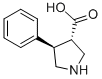 (3S,4R)-4-苯基吡咯烷-3-羧酸结构式