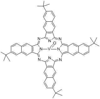 Structure of VANADYL 2 11 20 29-TETRA-TERT-BUTYL-2 3&