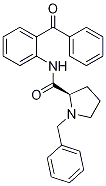 (2R)-N-(2-苯甲酰基苯基)-1-(苯基甲基)-2-吡咯烷甲酰胺结构式