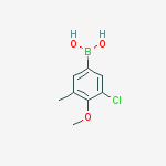 3-CHLORO-4-METHOXY-5-METHYLBENZENEBORONIC ACID结构式