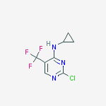 2-Chloro-N-cyclopropyl-5-(trifluoromethyl)pyrimidin-4-amine结构式