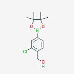 Structure of (2-chloro-4-(4,4,5,5-tetramethyl-1,3,2-dioxaborolan-2-yl)phenyl)methanol