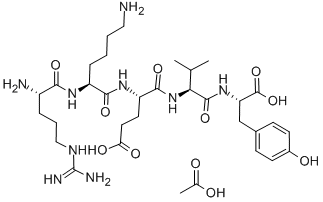 Structure of ARG-LYS-GLU-VAL-TYR ACETATE SALT