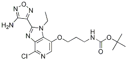 Structure of tert-butyl 3-(2-(4-aMino-1,2,5-oxadiazol-3-yl)-4-chloro-1-ethyl-1H-iMidazo[4,5-c]pyridin-7-yloxy)propylcarbaMate