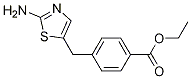 Structure of Benzoic acid, 4-[(2-amino-5-thiazolyl)methyl]-, ethyl ester