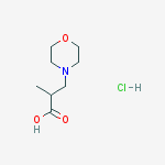 Structure of 2-methyl-3-morpholin-4-ylpropanoic Acid;hydrochloride