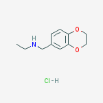 Structure of N-(2,3-dihydro-1,4-benzodioxin-6-ylmethyl)ethanamine,hydrochloride