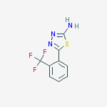 2-氨基-5-[2-(三氟甲基)苯基]-1,3,4-噻二唑结构式