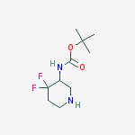 Structure of Tert-butyl N-(4,4-difluoropiperidin-3-yl)carbamate