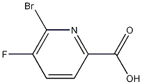 Structure of 2-pyridinecarboxylic acid, 6-bromo-5-fluoro-