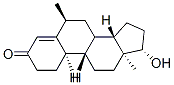Structure of (6S,9S,10R,13S,14S,17S)-17-hydroxy-6,13-dimethyl-2,6,7,8,9,10,11,12,14,15,16,17-dodecahydro-1H-cyclopenta[a]phenanthren-3-one