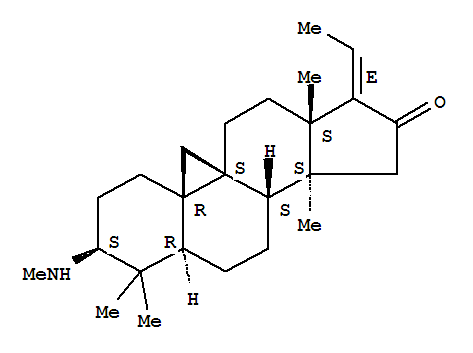 Structure of 3β-(Methylamino)-4,4,14-trimethyl-9,19-cyclo-5α-pregn-17(20)-en-16-one