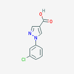 1-(3-chlorophenyl)-1H-Pyrazole-4-carboxylic acid结构式