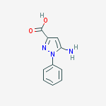 Structure of 5-amino-1-phenyl-1H-pyrazole-3-carboxylic acid