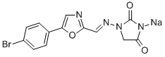 Structure of 1-[[[5-(4-Bromophenyl)-2-oxazolyl]methylene]amino]-2,4-imidazolidinedione Sodium Sal