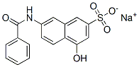 Structure of sodium 7-benzamido-4-hydroxynaphthalene-2-sulphonate