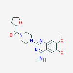 4-(4-AMINO-6-HYDROXY-7-METHOXY-2-QUINAZOLINYL)-1-PIPERAZINYL](TETRAHYDRO-2-FURANYL)METHANONE结构式