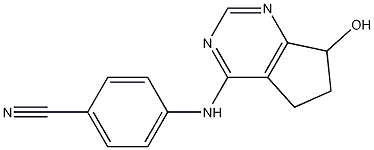 Structure of 4-(7-hydroxy-6,7-dihydro-5H-cyclopenta[d]pyrimidin-4-ylamino)benzonitrile