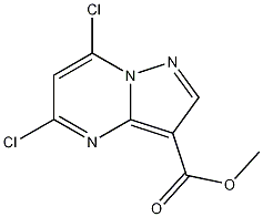 Structure of methyl 5,7-dichloropyrazolo[1,5-a]pyrimidine-3-carboxylate