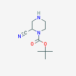 Structure of Tert-butyl  2-cyanopiperazine-1-carboxylate