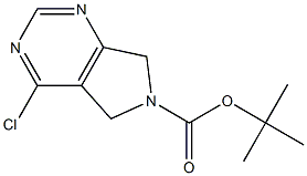 Structure of tert-butyl 4-chloro-5H,6H,7H-pyrrolo[3,4-d]pyrimidine-6-carboxylate