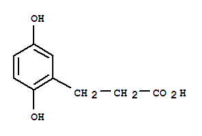 Benzenepropanoic acid,2,5-dihydroxy-结构式