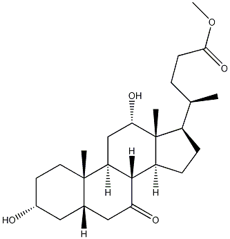 Structure of (3alpha,5beta,12alpha)-3,12-Dihydroxy-7-oxocholan-24-oic acid methyl ester
