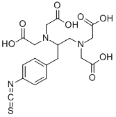 1-(4-ISOTHIOCYANATOBENZYL)ETHYLENEDIAMINE-N,N,N',N'-TETRAACETIC ACID结构式