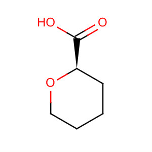 Structure of 2H-Pyran-2-carboxylic acid, tetrahydro-, (R)-