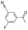 Structure of Benzonitrile,3-acetyl-5-fluoro-