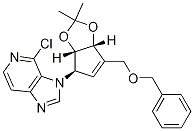Structure of 3-((3aS,4R,6aR)-6-(benzyloxymethyl)-2,2-dimethyl-4,6a-dihydro-3aH-cyclopenta[d][1,3]dioxol-4-yl)-4-chloro-3H-imidazo[4,5-c]pyridine