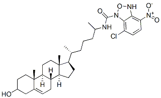 Structure of 25-((7-chloro-4-nitrobenz-2-oxa-1,3-diazole)methylamino)-27-norcholesterol