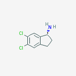 (1R)-5,6-dichloro-2,3-dihydro-1H-inden-1-amine结构式