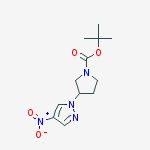 Structure of tert-butyl 3-(4-nitro-1H-pyrazol-1-yl)pyrrolidine-1-carboxylate