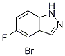 Structure of 1H-Indazole, 4-broMo-5-fluoro-