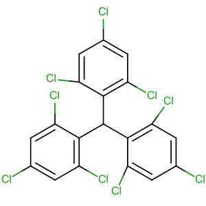 Structure of Benzene, 1,1',1''-methylidynetris[2,4,6-trichloro-