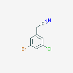 Structure of (3-bromo-5-chloro-phenyl)-acetonitrile