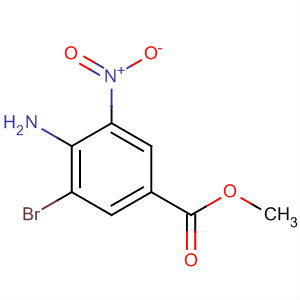 Structure of Benzoic acid, 4-amino-3-bromo-5-nitro-, methyl ester