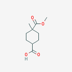 Structure of 4-(methoxycarbonyl)-4-methylcyclohexanecarboxylic acid