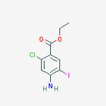 Structure of ethyl 4-amino-2-chloro-5-iodobenzoate