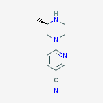 (S)-6-(3-Methylpiperazin-1-yl)nicotinonitrile结构式