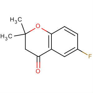 Structure of 4H-1-Benzopyran-4-one, 6-fluoro-2,3-dihydro-2,2-dimethyl-