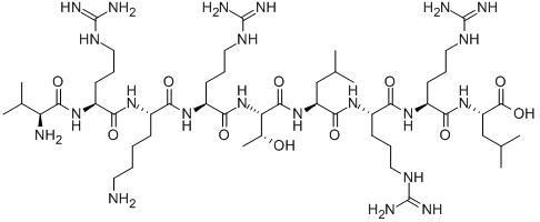 Structure of H-VAL-ARG-LYS-ARG-THR-LEU-ARG-ARG-LEU-OH