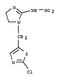 Structure of 1-[(2-chloro-1,3-thiazol-5-yl)methyl]-N-nitro-4,5-dihydro-1H-imidazol-2-amine