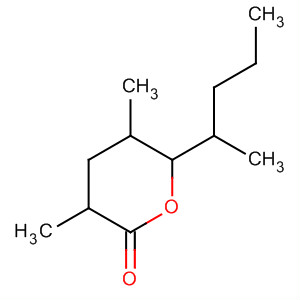 Structure of 2H-Pyran-2-one, tetrahydro-3,5-dimethyl-6-(1-methylbutyl)-