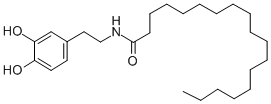 Structure of N-[2-(3,4-DIHYDROXYPHENYL)ETHYL]OCTADECANAMIDE